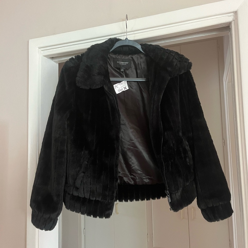 Black Liverpool Fur Jacket